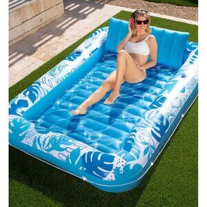SLOOSH Inflatable Tanning Pool Lounger Float, 85" x 57" Extra Large Pool Floats